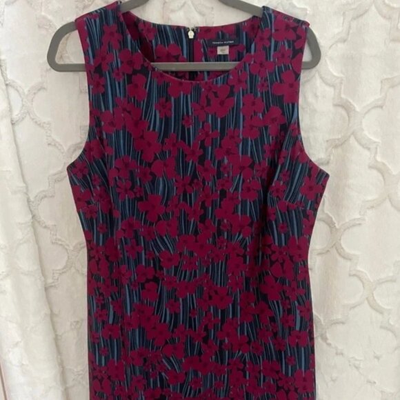 Tommy Hilfiger Dresses & Skirts - NWOT! Tommy Hilfiger - Navy, Blue, Burgundy Flower Sheath Dress - 16